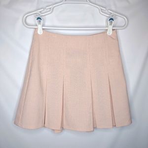 NWT Le Lis Gingham Pleated Mini Skirt Sz S